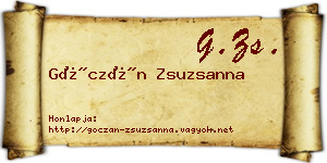 Góczán Zsuzsanna névjegykártya