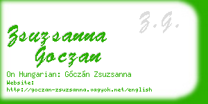 zsuzsanna goczan business card